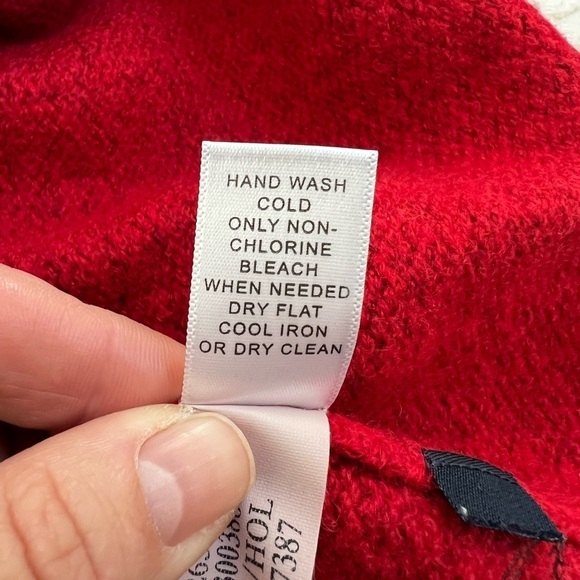 Banana Republic Red Wool Blend Cowl Turtleneck Holiday Festive Dress Girls S - Picture 9 of 11